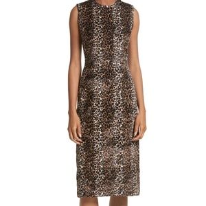 Rachel Comey Faux Fur Leopard Sleeveless Dress Size 2